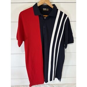 Men's Justin Cariel Polo Philippines Red White Blue Stripes Short Sleeve 2XL